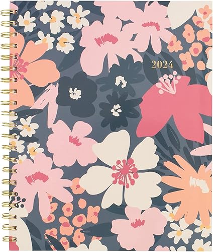 Cambridge Agenda semanal y mensual 2024, 8-12 x 11 pulgadas, grande, gruesa (1681-905-24)