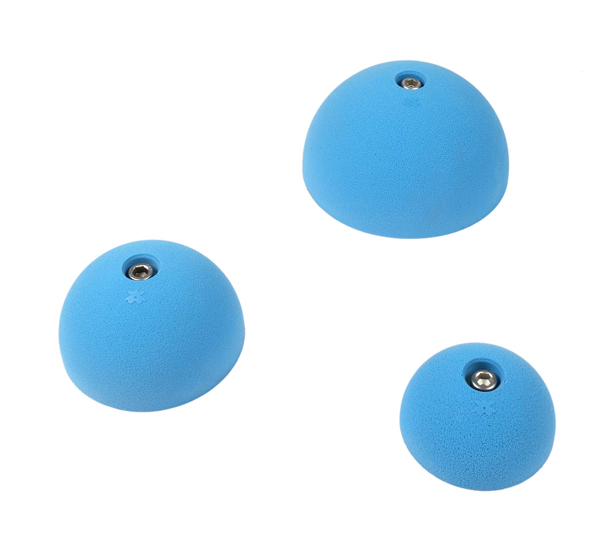 Atomik Rock Climbing Holds Set of 3 Bolt-On Domes in Blue