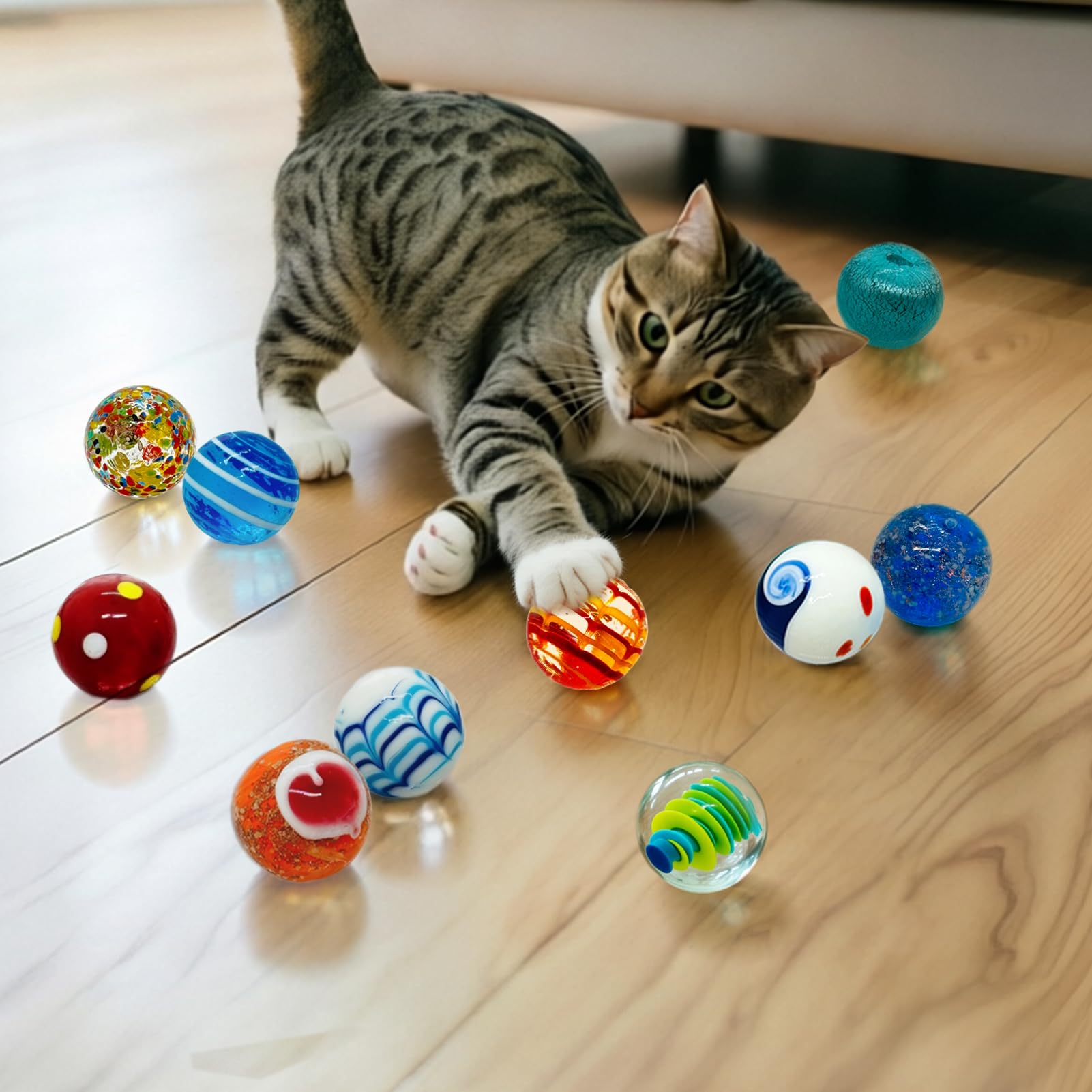 Taken All 10pcs 35mm Biglie di Vetro Fatti A Mano 3.51cm Shooters per Ring Game & Home Decor