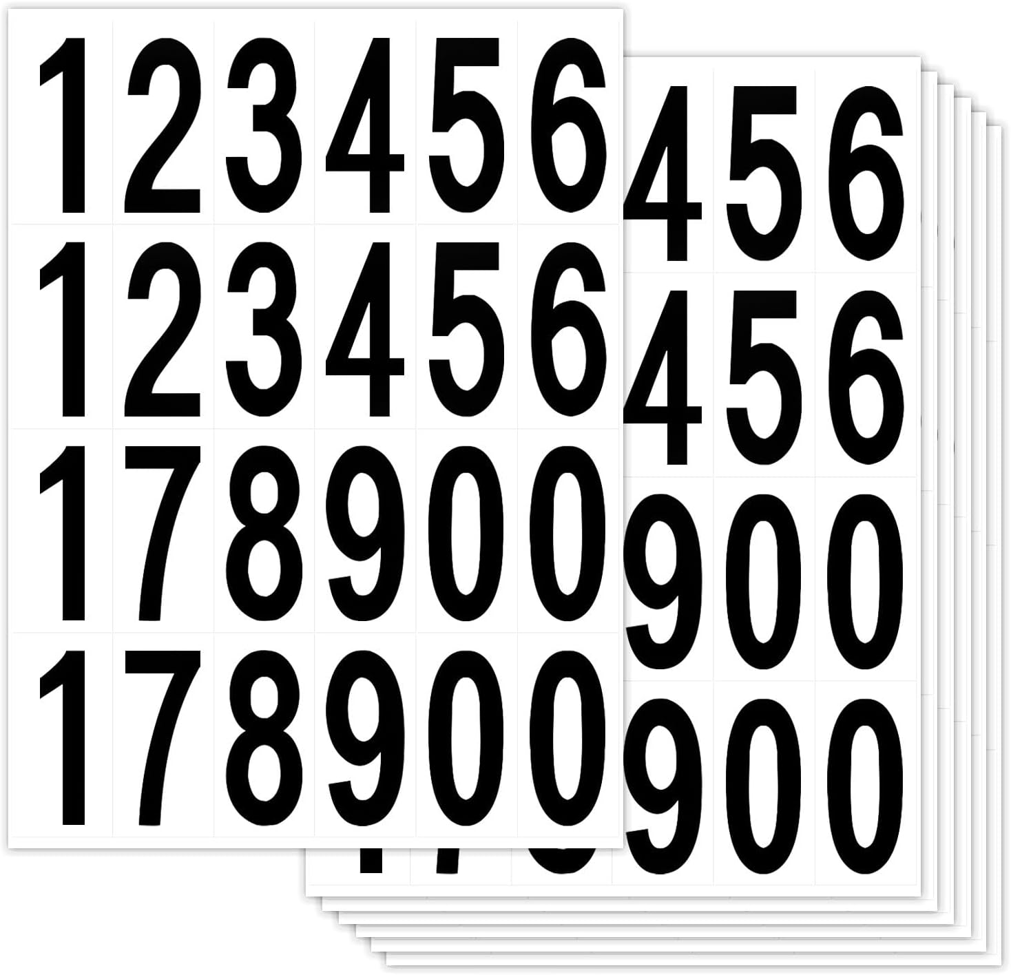 Mailbox Numbers Stickers, 15 Sheets 360 Pcs Black Number Sticker, Self Adhesive Waterproof Mail Box Address Numbers Label Decals for Mailbox House Door Signs Boxes Trash Cans Classroom Organizers 2 In