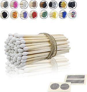 3” Inch Long Wooden Refill Matchsticks with Strike Stickers - Safety Matches Wholesale Bulk Loose by Chandler Studio (White, 100 Pieces)
