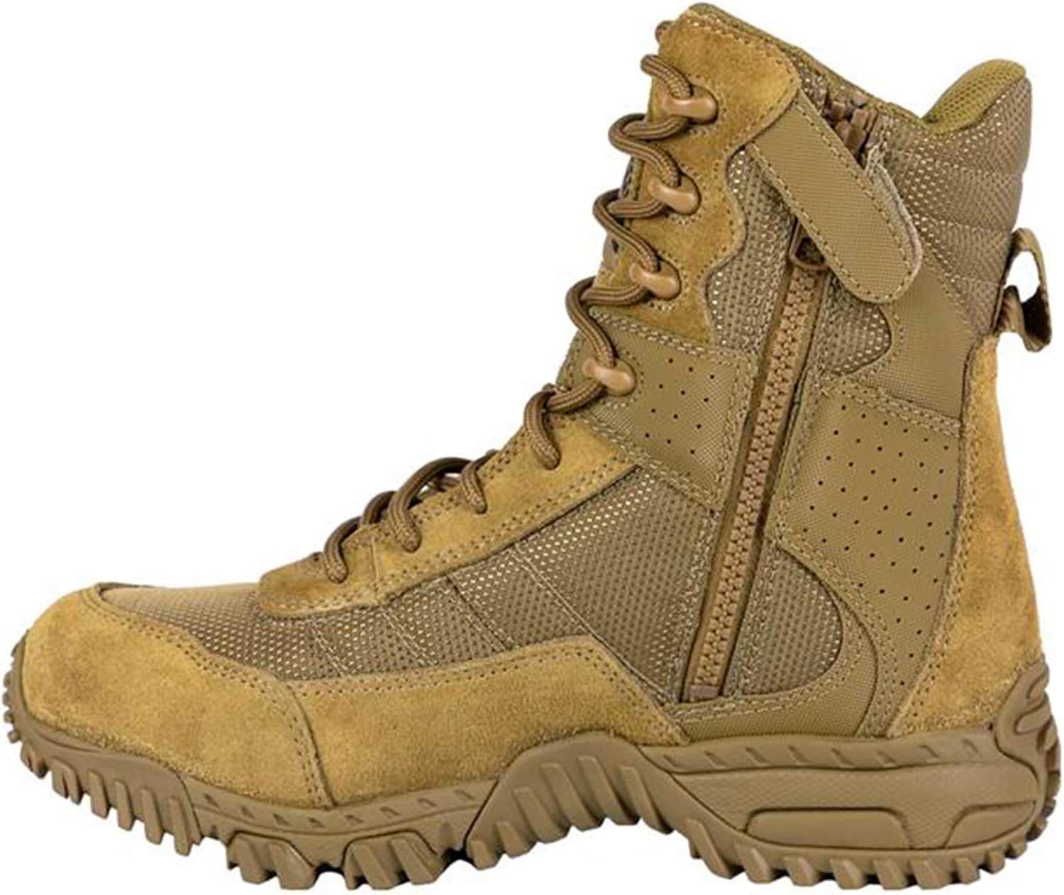 Altama Unisex Vengeance SR 8" Side-Zip Boots | Lightweight Full Grain Leather Boots with Textile Lining & Gusseted Tongue