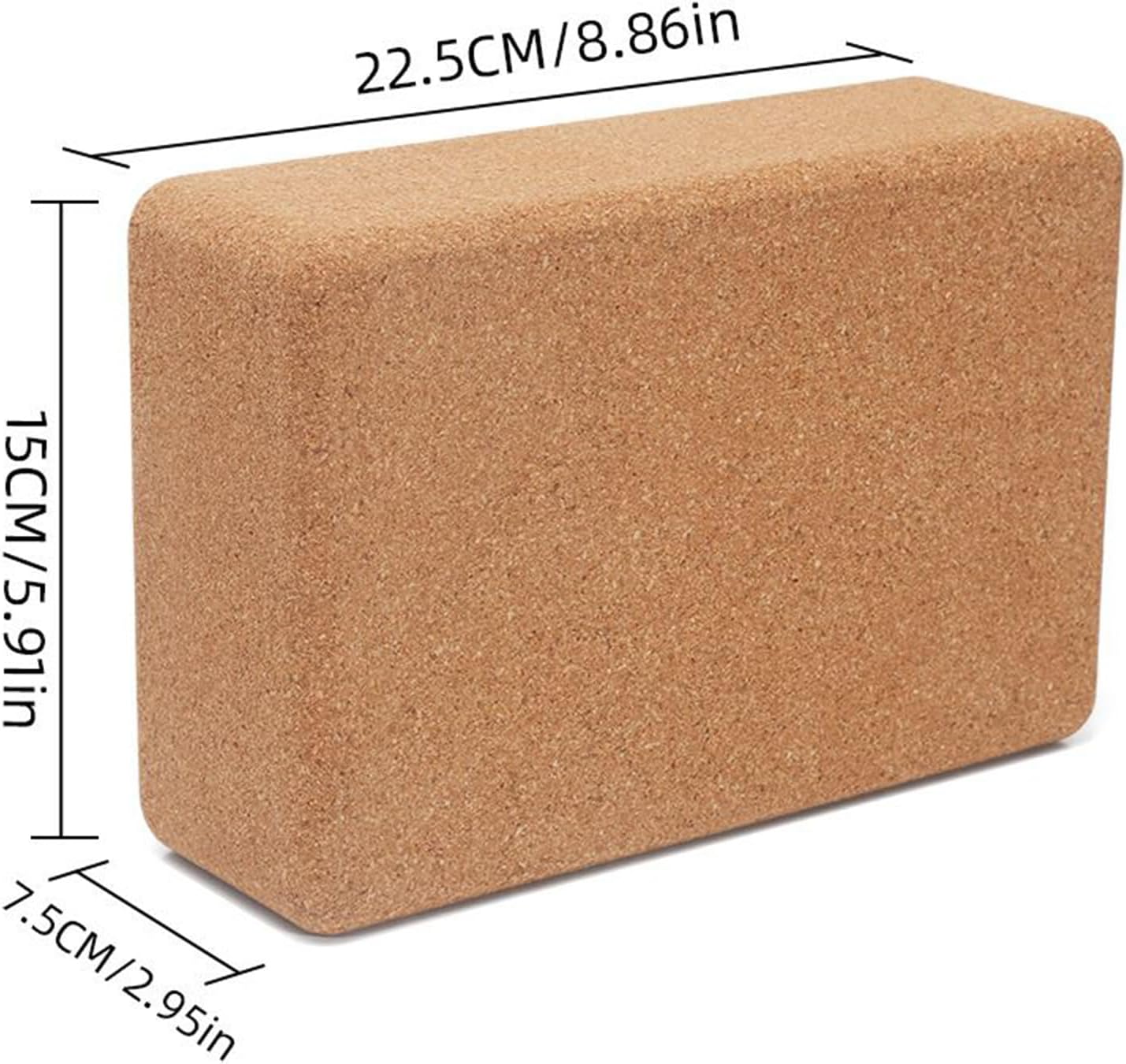 Yoga Blocks, High Density Support Tool, 22.5x15x7.5cm, Stretching Block, Pilates Yoga Prop, Stability Aid, For Home Gym, Travel Workout, Fitness Exercise