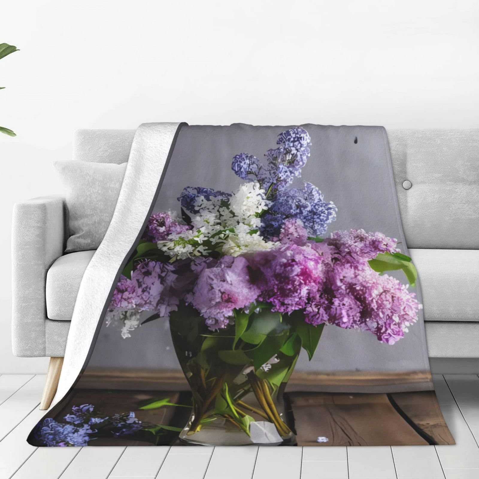 Jeté de lit à fleurs en flanelle de qualité supérieure confortable et doux