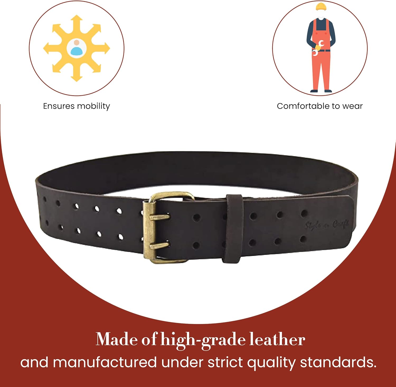 Style n Craft Work Belt, Durable and Rugged Belt - Image 5