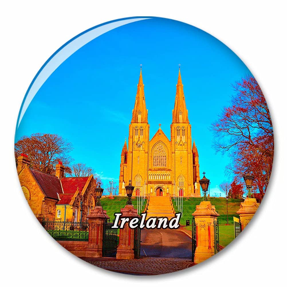 Kxrsm Bxt4cm2905 Ireland Armagh Cathedral Fridge Magnet Decorative Magnet Tourist City Travel Souvenir Collection Gift Strong Refrigerator Sticker