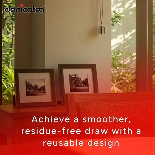 Miniatura 7 de Denicotea Soporte para cigarrillos de 3.031 in, punta blanca plateada, compatible con filtros de 0.354 in