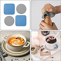 Vista 7 de 4 almohadillas para abridor de tarros, agarres de goma para tarros, abridor de tarros multifunción para personas mayores con manos débiles posavasos