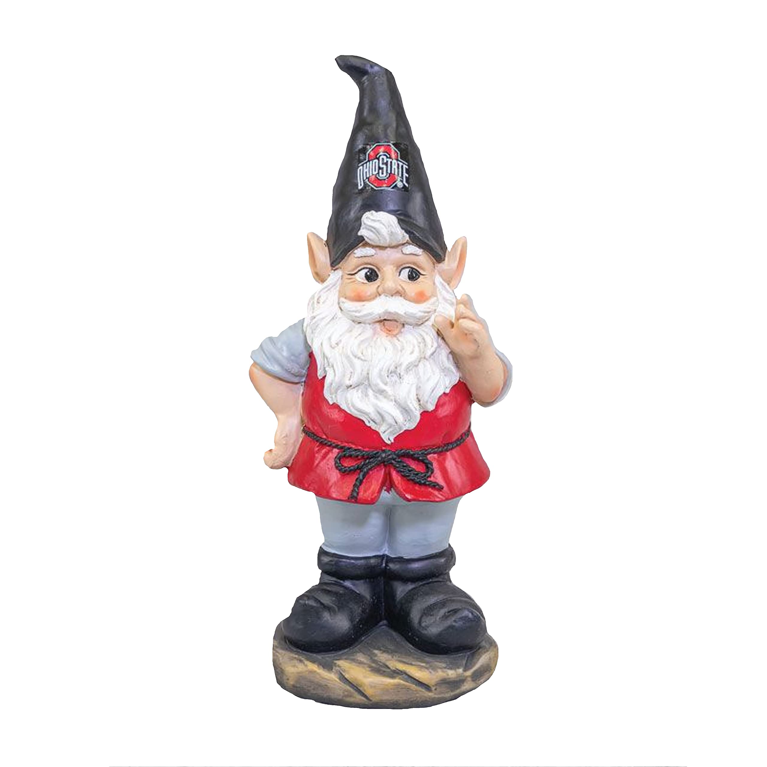 Ohio State Gnome Statue by Hannaââ‚¬â„¢s Handiworks - Indoor/Outdoor Sculpture for Patio, Lawn - Represent Your NCAA College & Show Team Spirit with Fan Decor