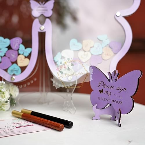Miniatura 3 de Sweet 15 Quinceanera Guest Book Alternative - Unique Wooden Butterfly Guest Book Alternatives - Quince Guest Book Alternative Decoration - Perfect