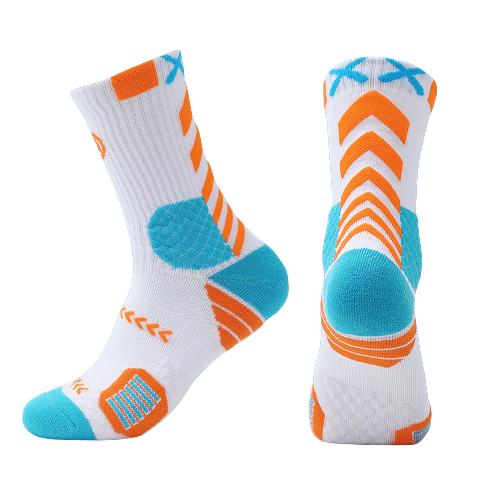Wildarms 6 Paia Calzini Da Corsa Uomo – In Cotone, Con Supporto Arco Plantare E Imbottiti – Traspiranti Per Sport E Trekking