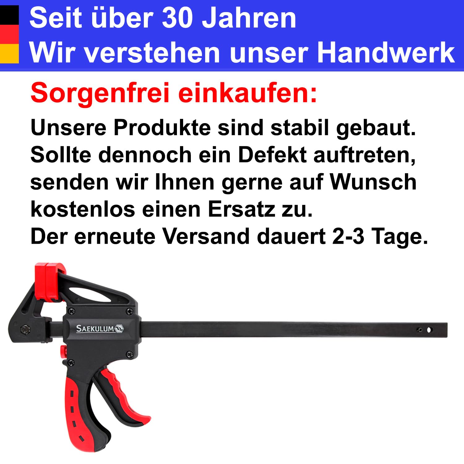 4 Stk. Einhandzwinge 300mm Schnellspannzwinge Klemmzwinge Einhandklemme Schnellspanner Schraubzwinge Spannzwinge Zwingen
