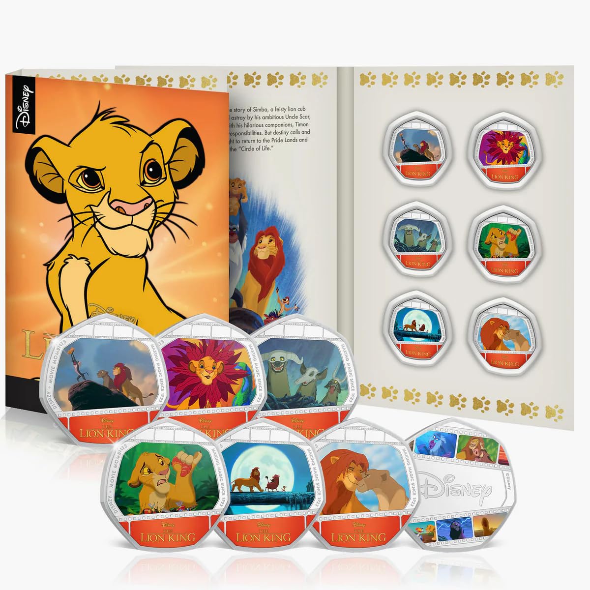 FANTASY CLUB Moments Le Roi Lion – Set de 6 Pièces de Collection Disney en Couleurs HD – Édition Limitée avec Scènes Iconiques