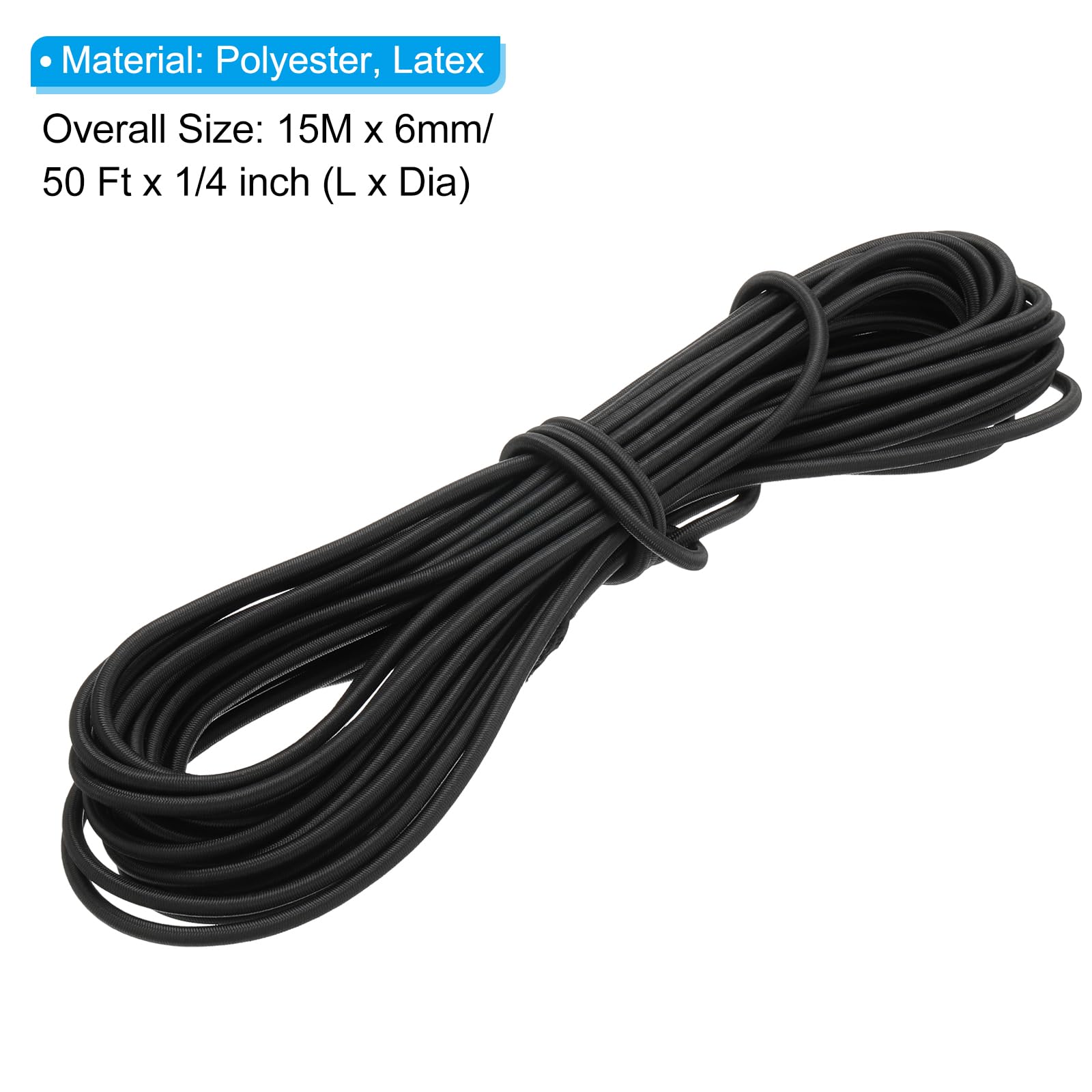 PATIKIL 1/4" x 49' Bungee Shock Cord - Image 2
