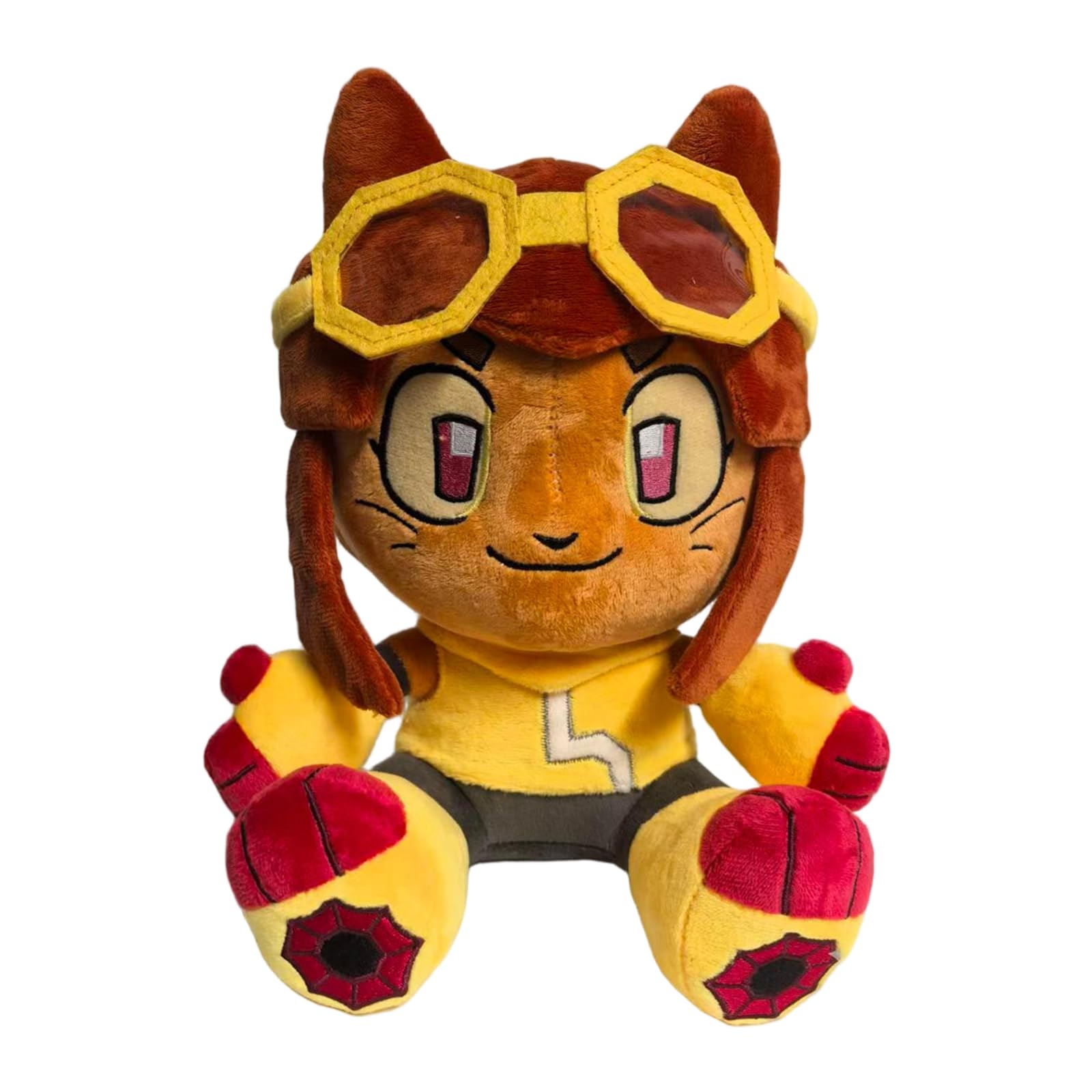 Gameoverse Plush Toy Pink Dinosaur Gobbles Cat Ears Kit Character Stuffed Doll Soft Cartoon Game Figure Plushie for Kids Fans Gameoverse Merch Collectible Gift A15