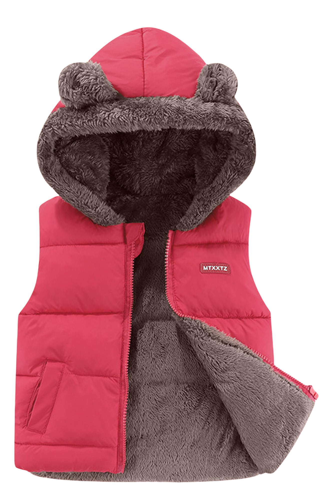 FEOYA Giovane Giubbotto Piumino Ragazze Giacca Invernale Bambini Cappotto Cotone Con Cappuccio Autunno Giacca Senza Maniche Gilet Vestiti 2-7