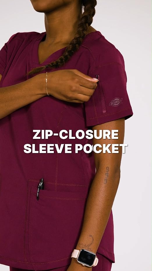 Amazon.com: Dickies Dynamix Womens Tops, Athletic-Inspired V-Neck