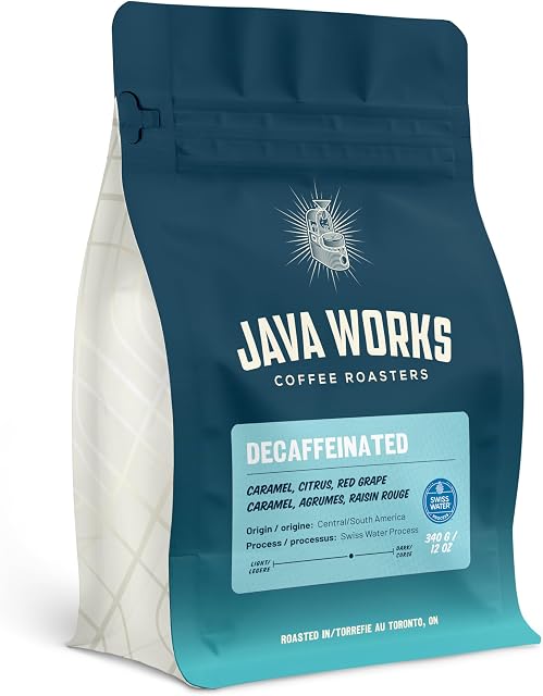 Java Works Coffee - L'eau suisse est naturellement décaféiné, 340 Grams