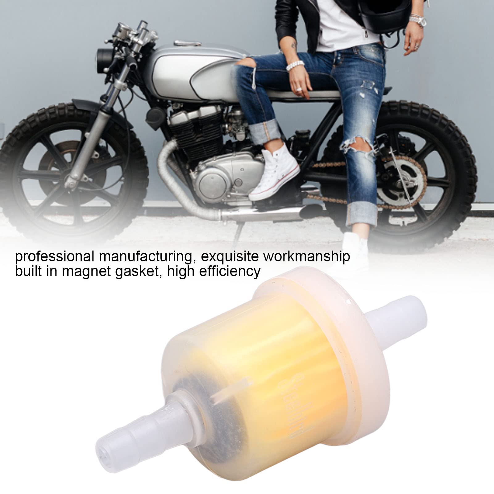 Filtro de Combustible para 10 Piezas Filtro de Combustible en línea Universal Filtro de Combustible de Alta eficiencia para Motocicletas Dirt Bikes ATV Filtro de Combustible