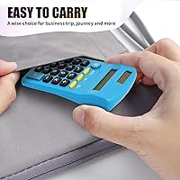 Vista 6 de 18 Pack Basic Calculators for Students, Pocket Calculator Bulk Classroom Mini Calculators Solar and Battery Dual Powered Handheld Calculator 8 Digit