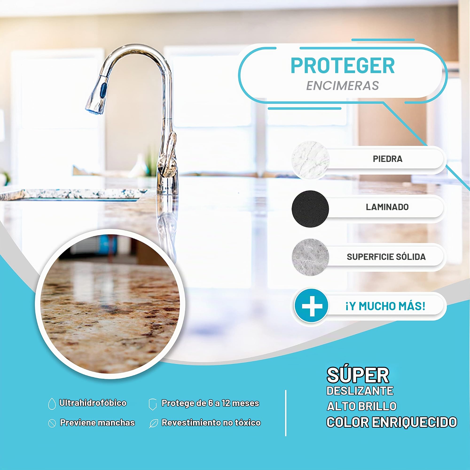 Lifeproof Kit de pulverización de revestimiento de cerámica: brilla, sella y protege las superficies de cocina y baño, repele las manchas y la mugre