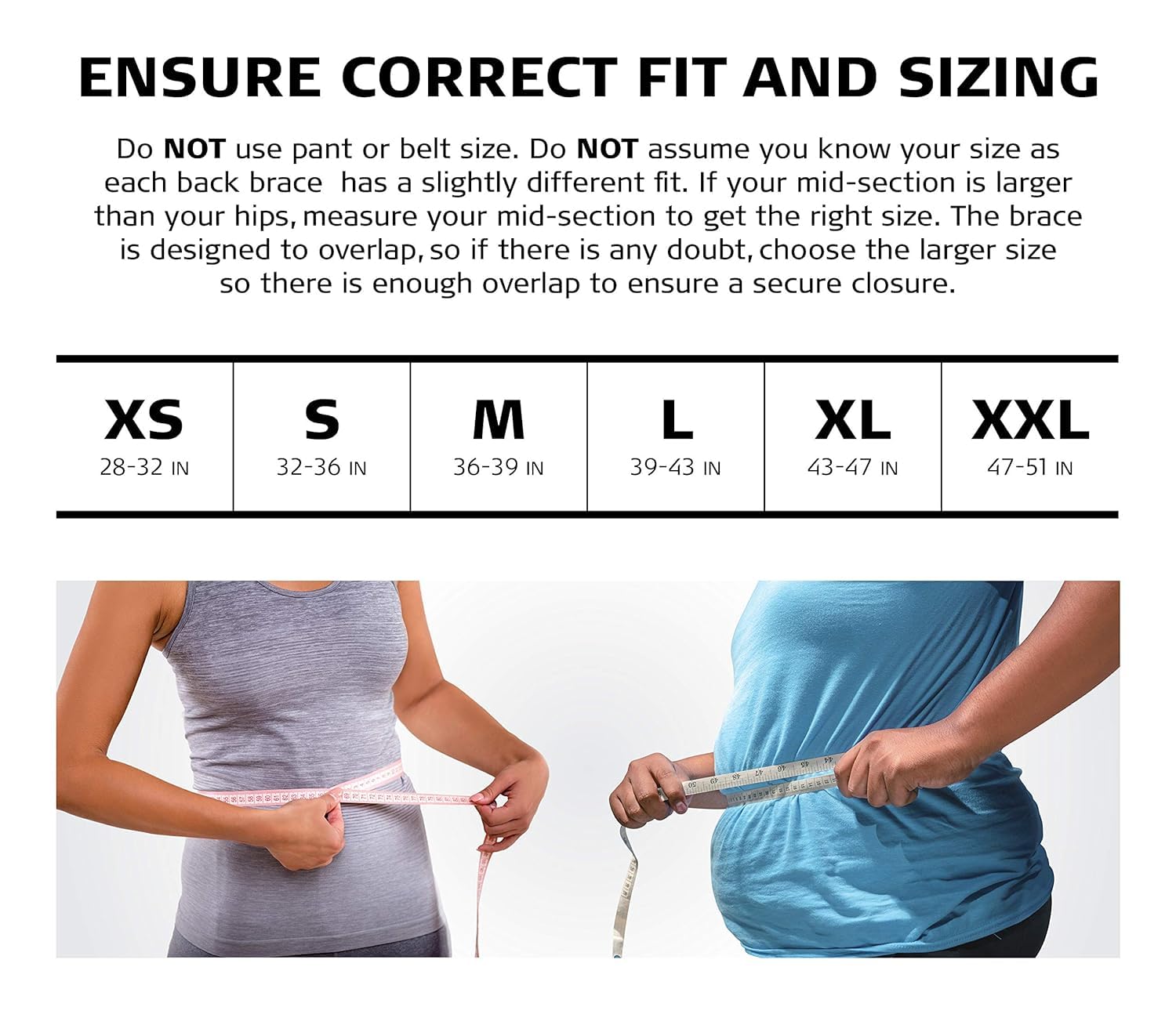 Gorilla Sports® Orthese Aspen Elite Active XS - XXL - Rückenbandage verstellbar mit Ziehlaschen (Groß)
