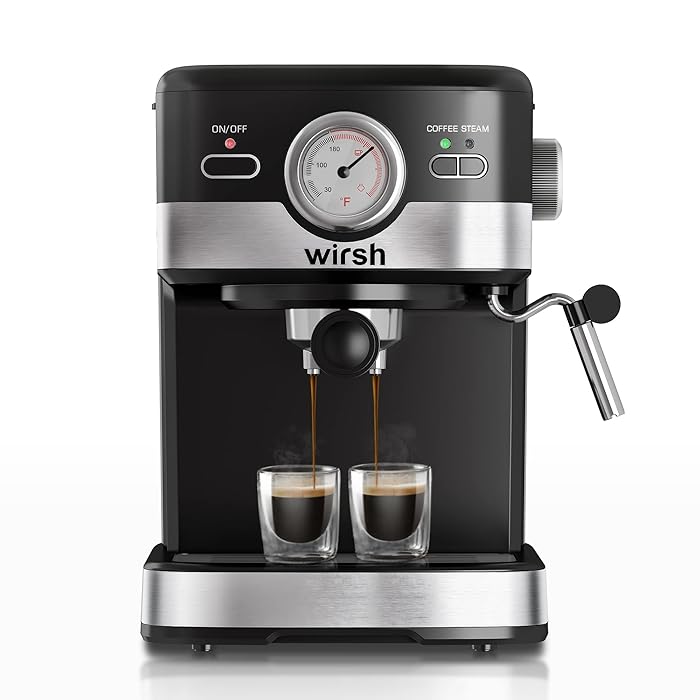 Buy Espresso Machine,Wirsh 15 Bar Espresso Maker with Milk Frother
