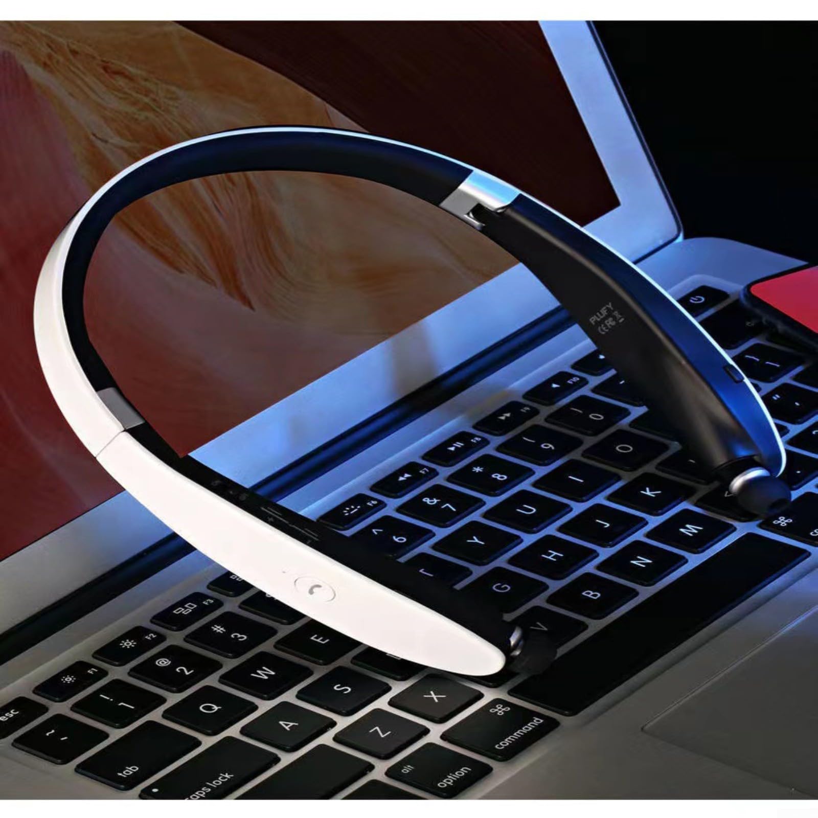 SX-991 Cuffie senza fili, design pieghevole con fascia da collo con cuffie telescopiche, cuffie sportive leggere per iOS e Android, compatte e portatili per viaggi e fitness (nero)
