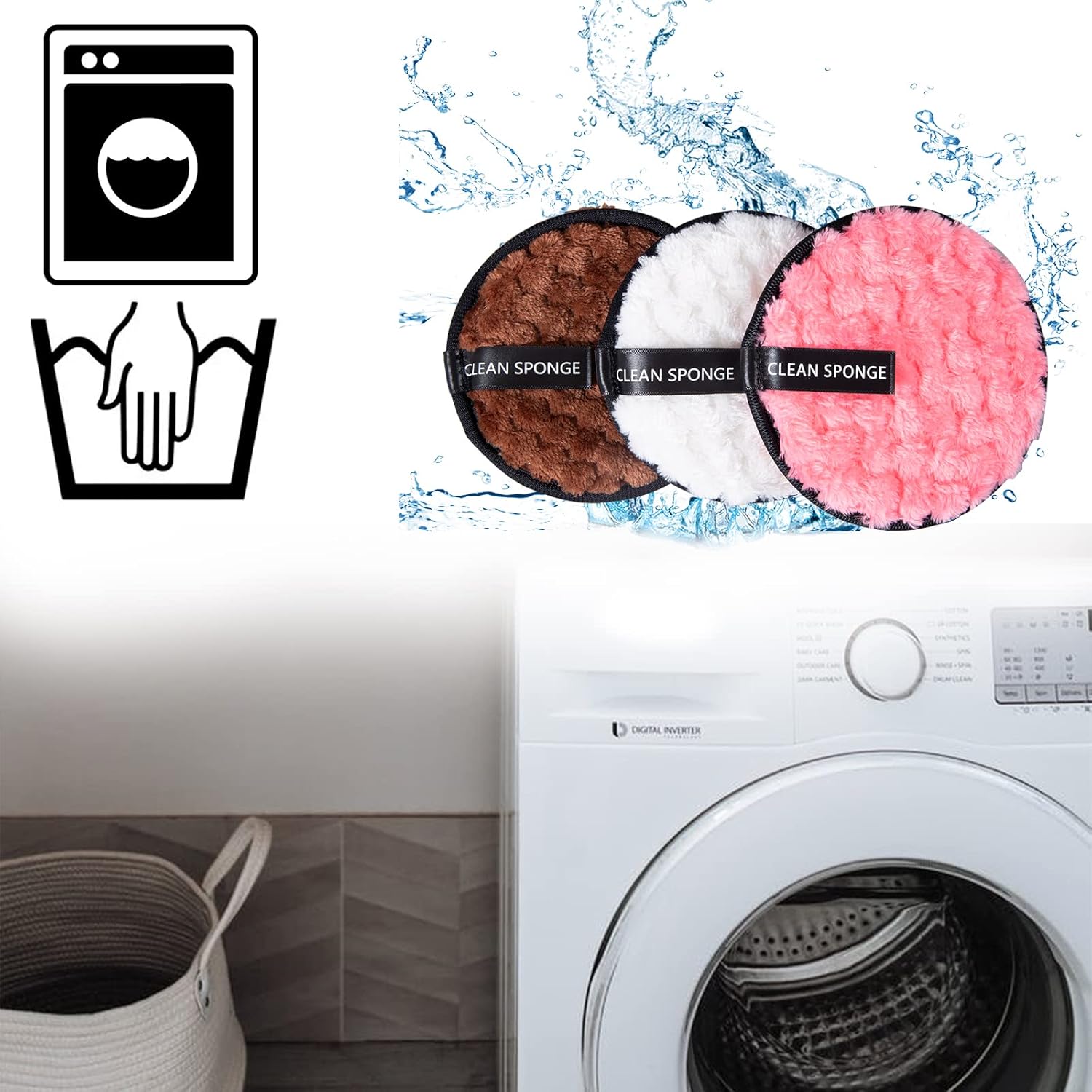 Reusable Soft Makeup Remover Pads for All Skin - 4 pack Microfiber Face Rounds Wipes Heavy Mascara Eye Shadow Facial Cleansing Puffs Foundation, Washable Removal Cloth, Chemical Free - Image 5