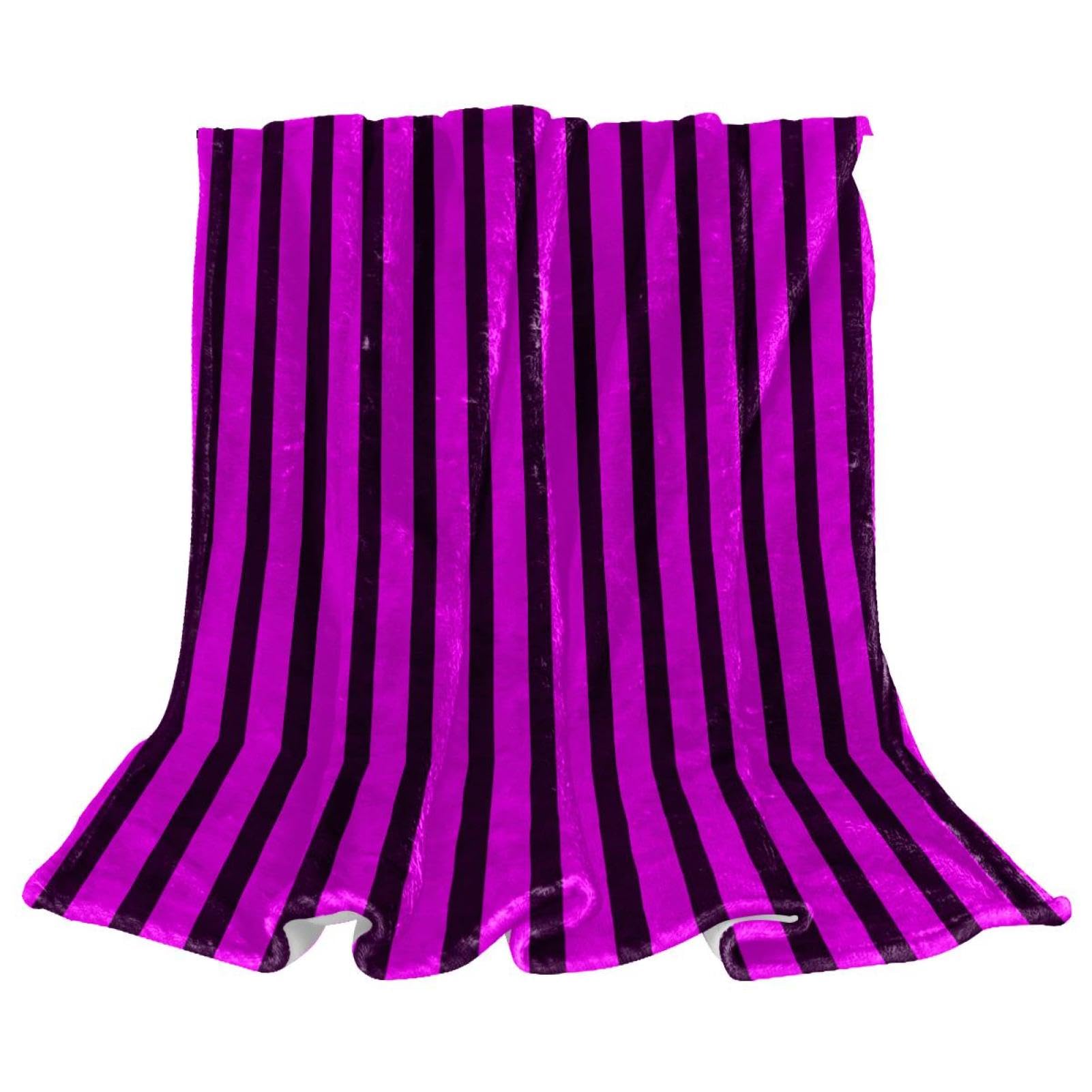 Couverture polaire stripe black red 150x130cm plaid lit et canapé