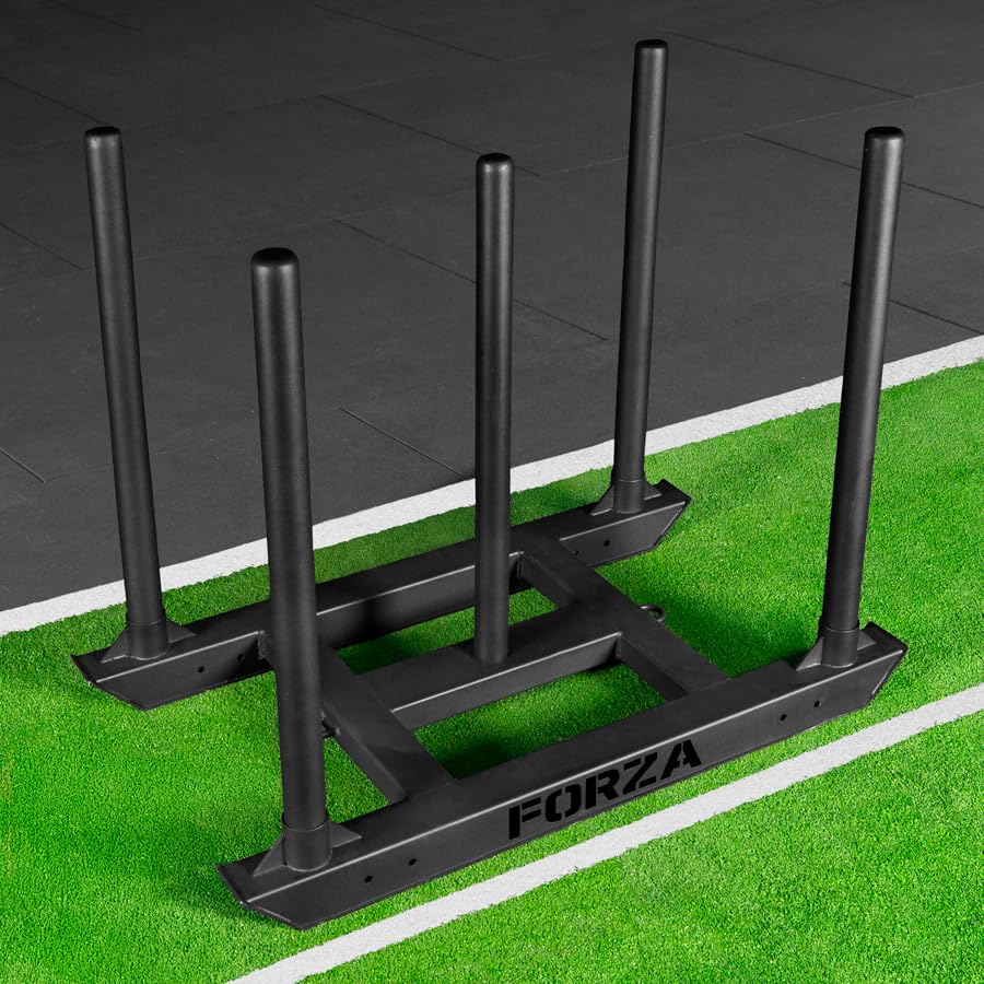 FORZA Competition Weight Sled | Heavy Duty Steel Sled for Gym & HYROX Training - Removable Uprights & Optional Double Handle Attachment (Without Double Handle Attachment)