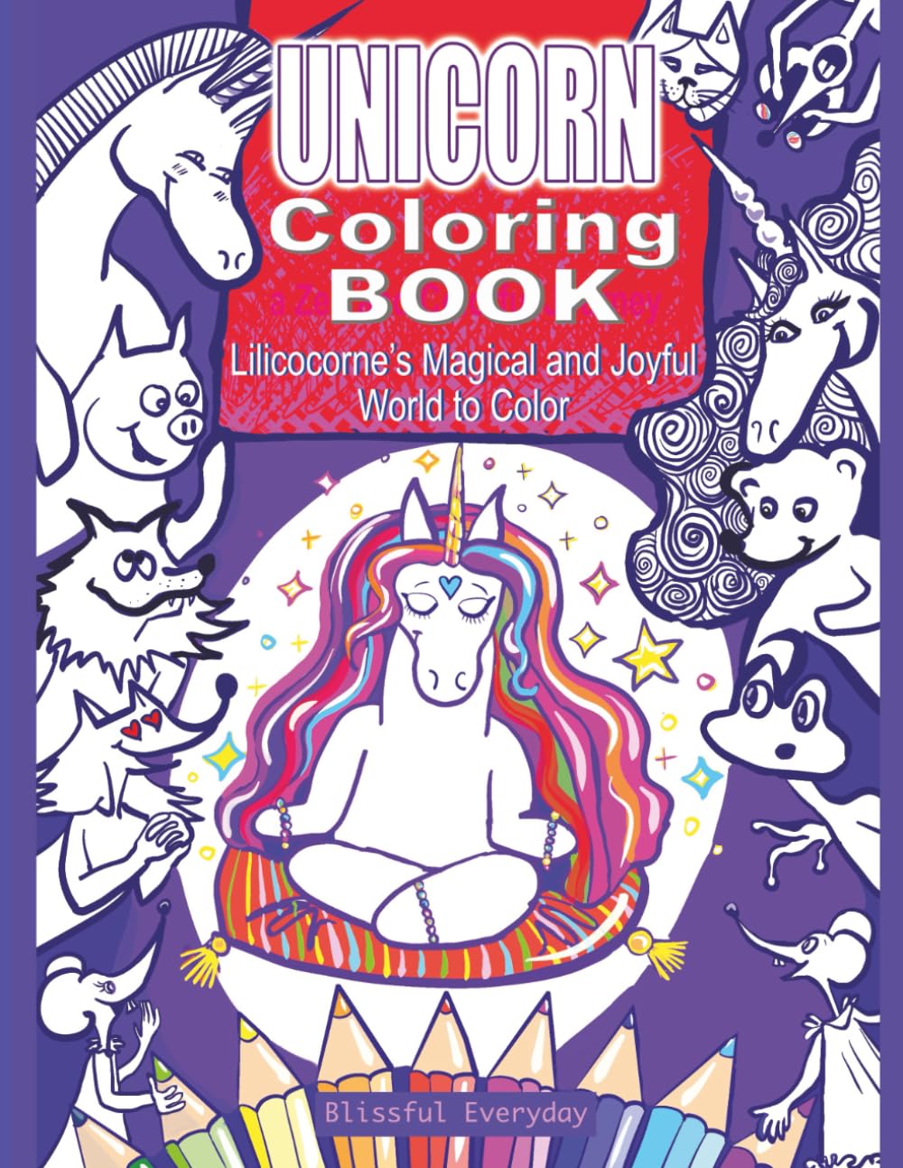 Unicorn Coloring Book for Girls and Kids: 40 Adorable Unicorn Coloring Pages for Relaxation and Creative Fun – A Perfect cosy Holiday and Christmas Gift