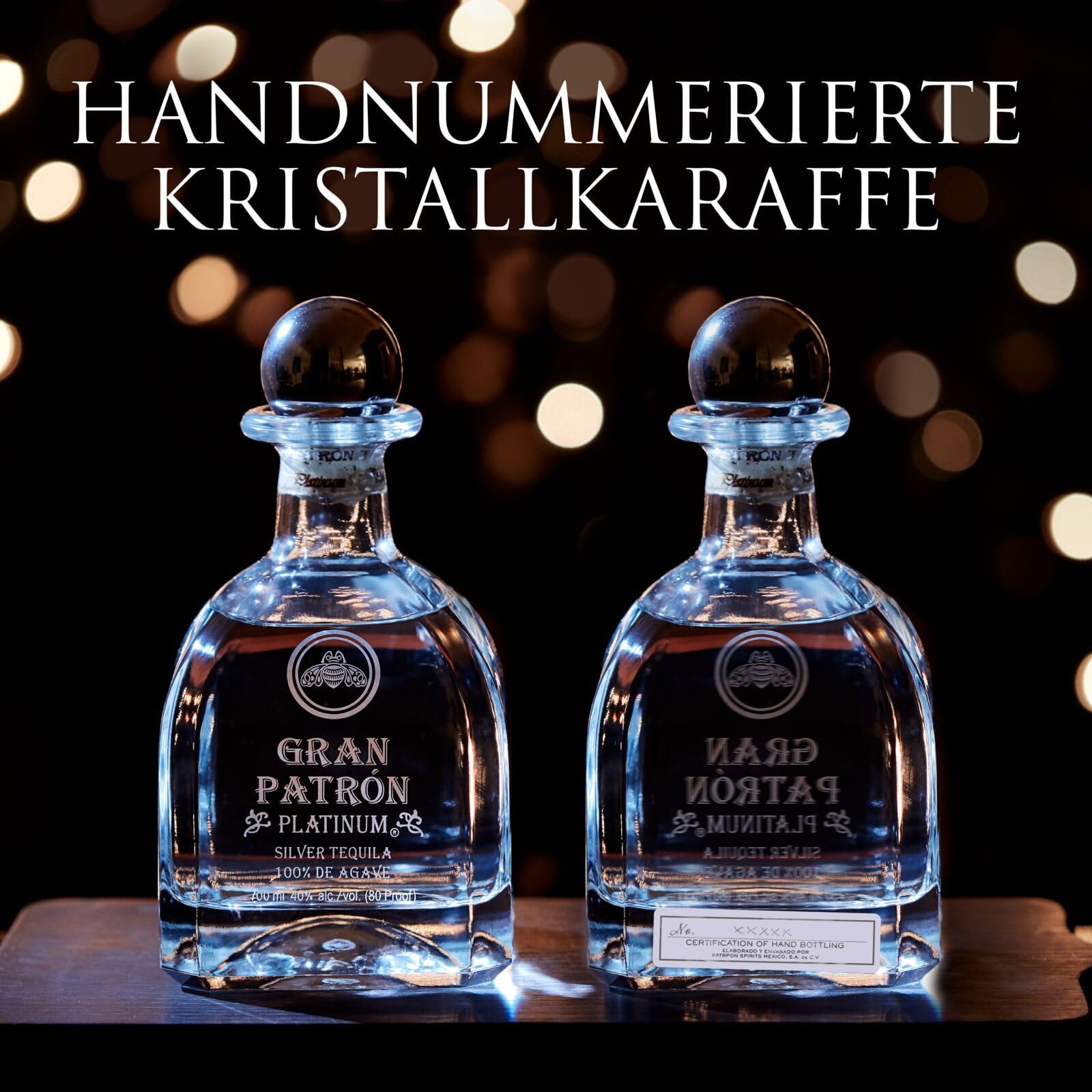 Gran PATRÓN Platinum Ultra-Premium-Tequila aus 100 % besten blauen Weber-Agaven, in Mexiko in kleinen Chargen handdestilliert, 40% Vol., 70 cl/700 ml
