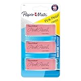 Paper Mate Pink Pearl Premium Erasers, 3 Count, Large (70501) – view 1