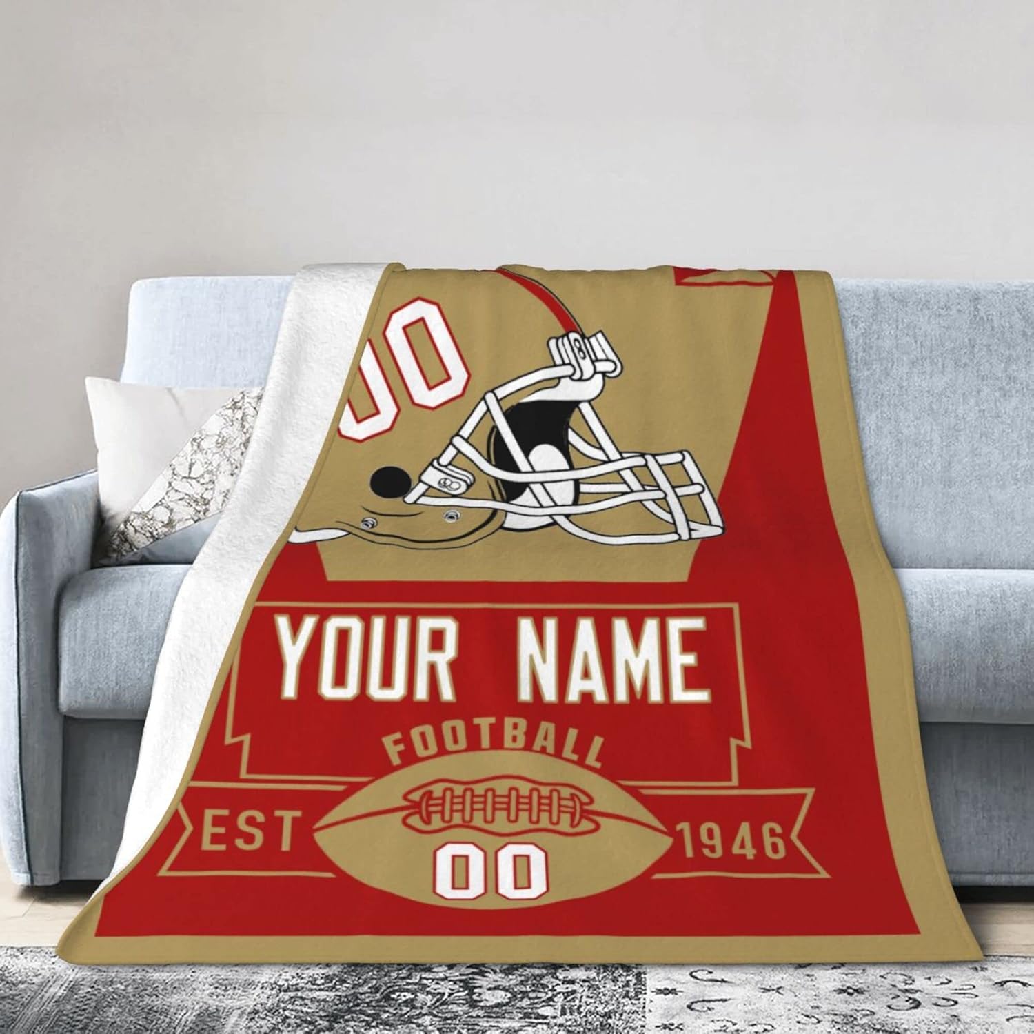 Custom Blanket,American Football Blankets,Personalized Any