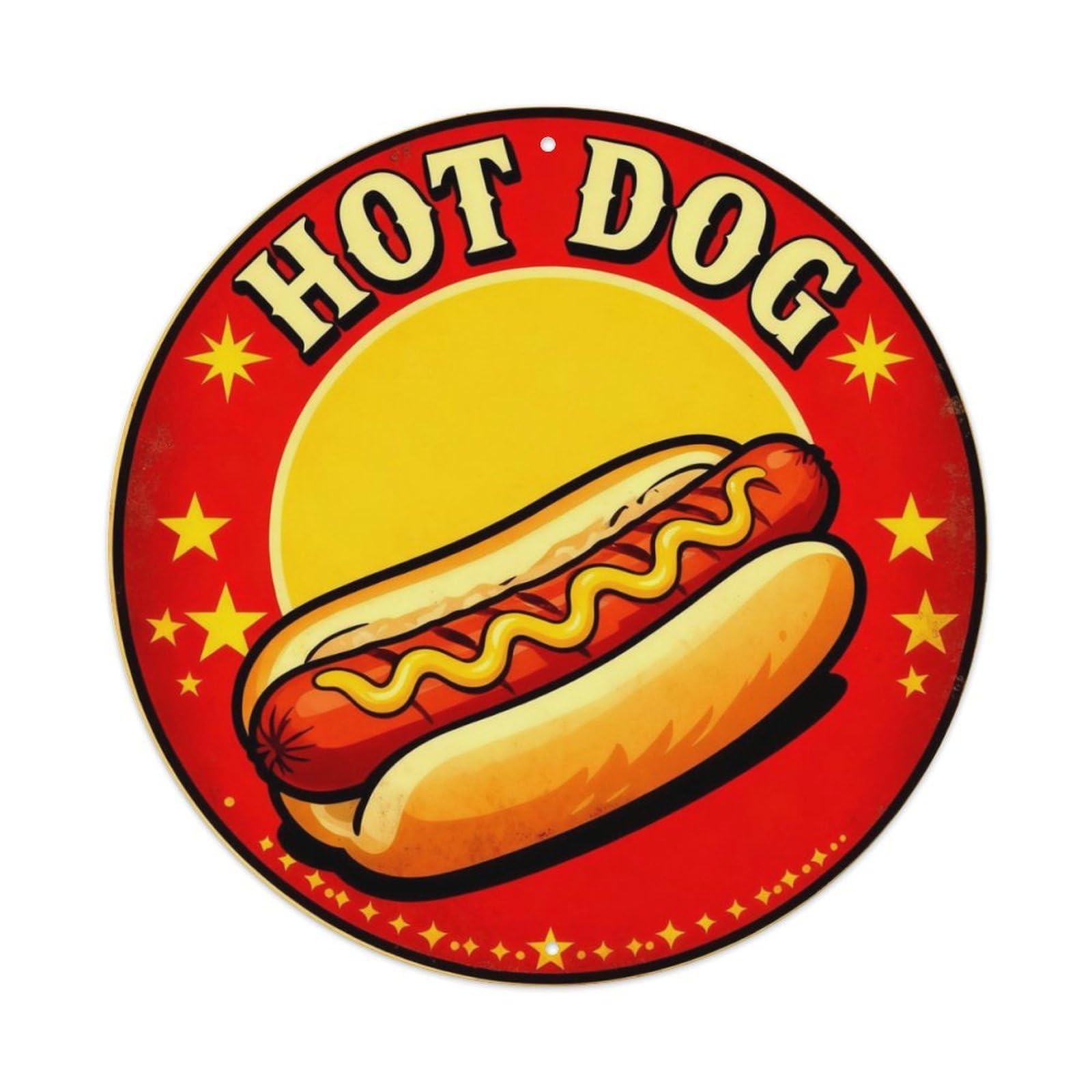Hot Dog Diner Sign Metal Tin Sign Plaque