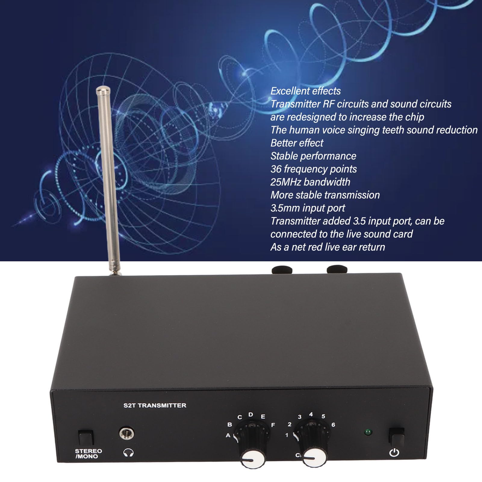 für ANLEON S2T Wireless In Ear System, UHF 526–535 MHz Wireless System, Professioneller IEM Stereo System Sender