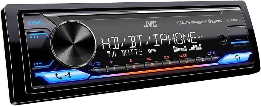 JVC KD-X470BHS Digital Media Receiver Bluetooth, HD Radio Compatible with SXV300 SiriusXM Tuner, and Amazon Alexa