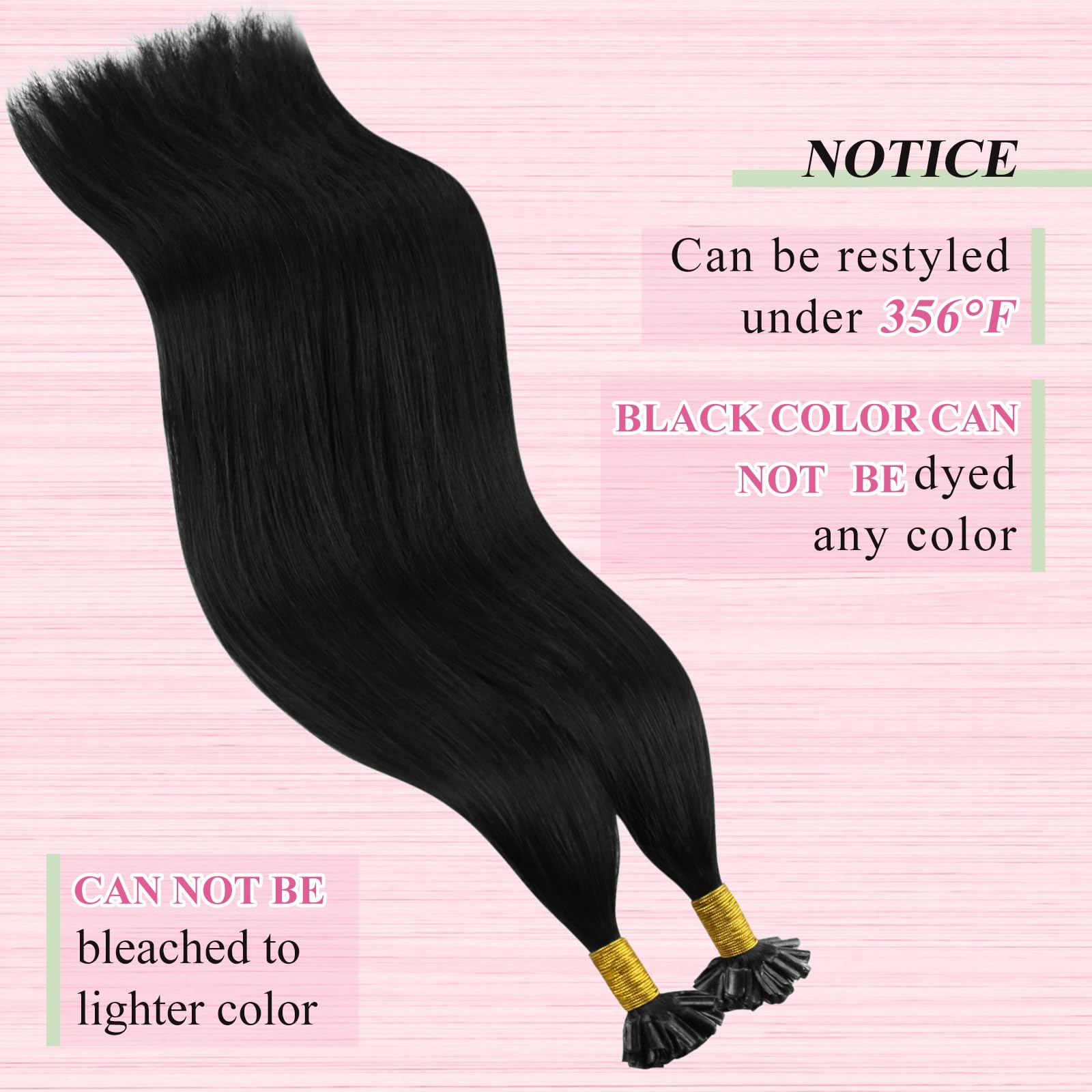 YoungSee Extensions Echthaar Bondings 50 cm Bonding Extensions Echthaar Schwarz U Tip Hair Extensions 1g Remy Keratin Bondings Echthaar Glatt Bonding Haarverlängerung Bondings Echthaar 50g 1