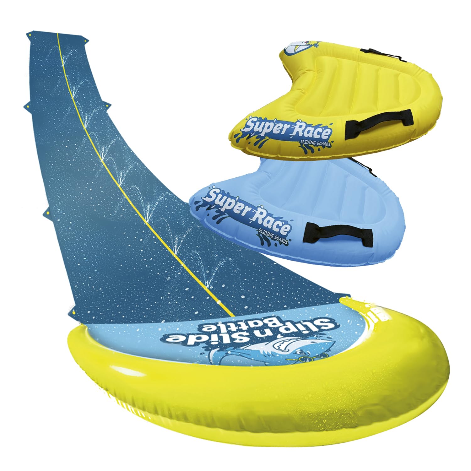 Original Cup | XXL Giant Slip'n Slide Pack | 1 Double Track SlideMat 10 Meters + 2 Bodyboards for Better Sliding | Premium Quality | Slip'n Slide Water Games 100% Fun โ image 1