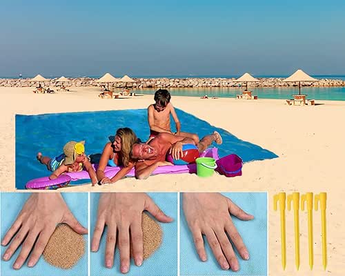 Beach Blanket Sandproof Beach Mat Sand Free Large 79'' x