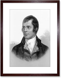 9x7 '' PORTRAIT OF ROBERT BURNS AYR SCOTLAND OLD BW FRAMED ART PRINT F97X901