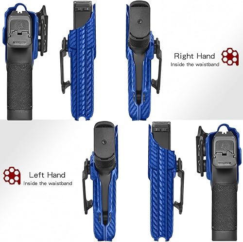 Miniatura 7 de Funda Taurus GX4 IWB KYDEX para pistola Taurus GX4, cintura interior oculta, inclinación ajustable y retención "Posi-Click", fabricada en EE. UU.