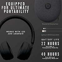 Vista 7 de Beats Solo Pro Wireless Noise Cancelling On-Ear Headphones - Apple H1 Headphone Chip, Class 1 Bluetooth, 22 Hours of Listening Time, Built-in