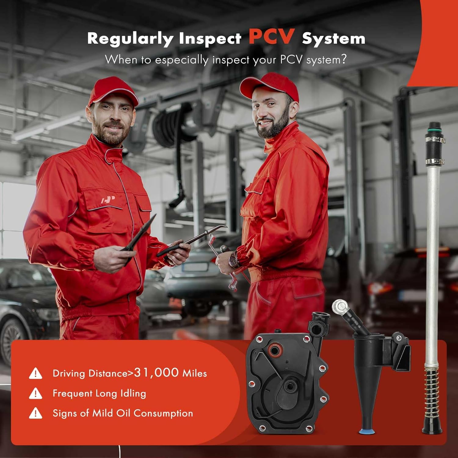 A-Premium Engine Crankcase Vent Valve Oil Separator Breather Hose Vent Valve Kit Compatible with BMW E39 Series 540i 1998-2003, E38 Series 740i/740iL 1998-2001