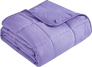 Topcee Weighted Blanket for Adults (15 lbs, 48" x 72") Twin Size Soft Cooling Heavy Blanket Sleeping, Apply to 130-160 lbs Body, Thick Breathable Blanket with Glass Bead, Easy Care