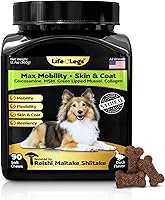 Vista 12 de Masticables de cadera y articulaciones para perros, además de suplemento de piel y pelaje - Golosinas para aliviar el dolor en las articulaciones