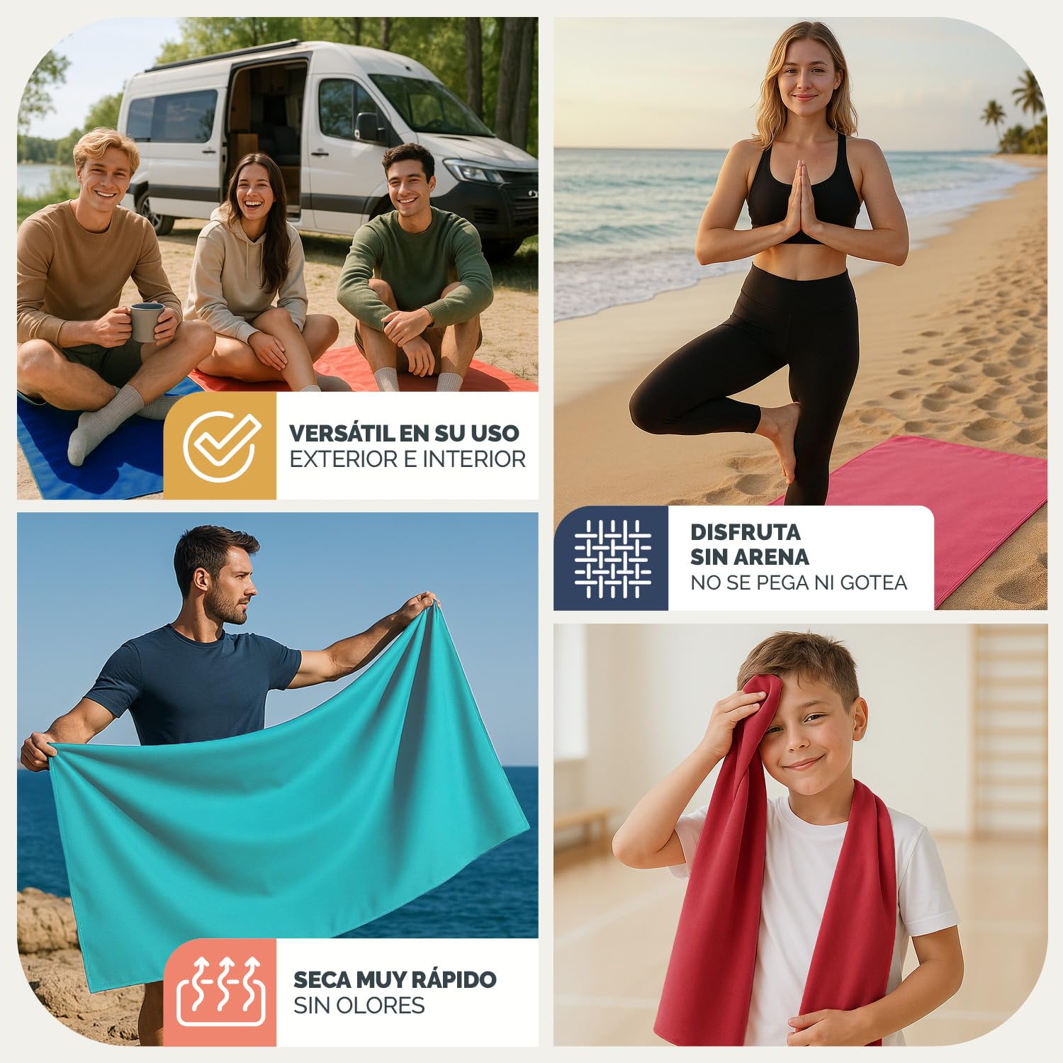 Blumtal Set de 2 Toallas de Microfibra - 80x40 cm, Secado Rápido para Gimnasio - Pequeña, Rojo