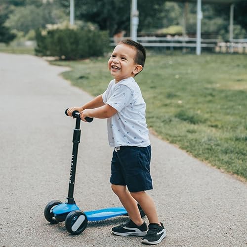 Miniatura 7 de HISHINE Scooter de 3 ruedas para niños de 3 a 5 años, patineta con 4 altura ajustable, scooter para niños y niñas, ruedas ligeras, aprender a dirigir