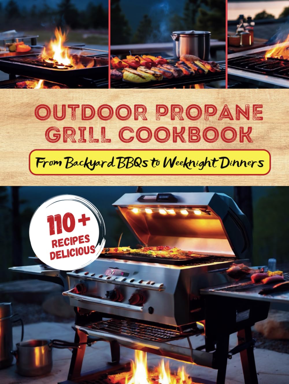 Outdoor Propane Grill Cookbook : From Backyard BBQs to Weeknight Dinners: 110+ Delicious Recipes for Your Propane Grill